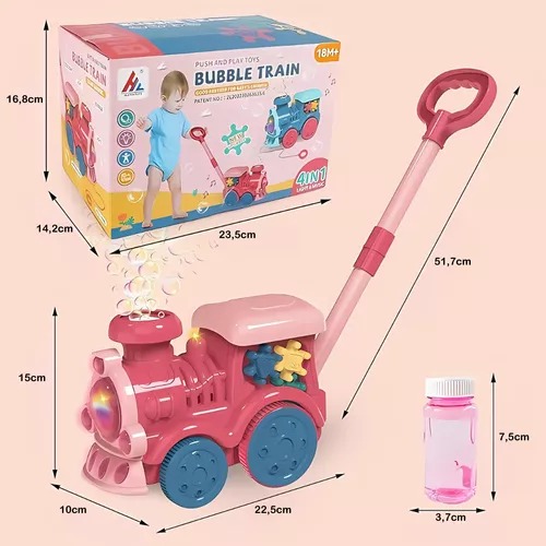 maquina de burbujas diseño tren